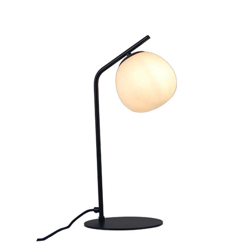 Lampu meja bola kaca Nordic